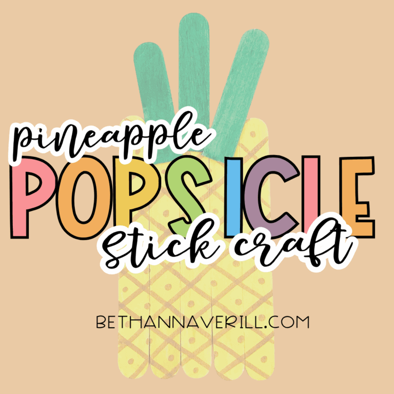 Pineapple Popsicle Stick Craft
