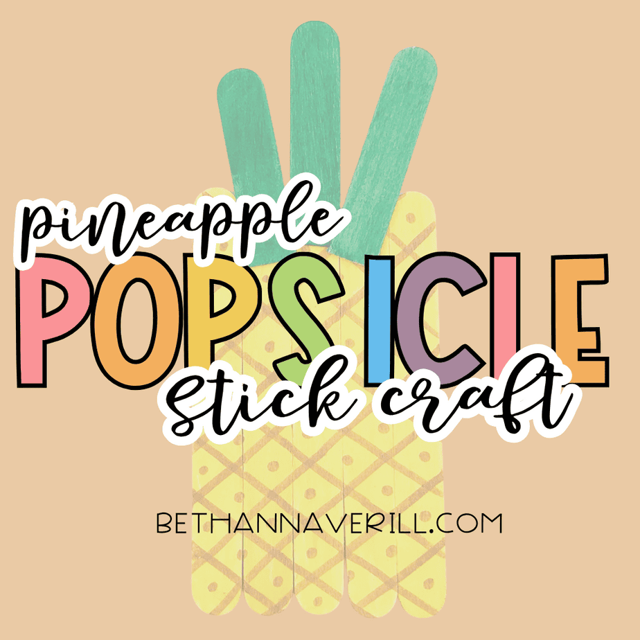 pineapple popsicle stick craft