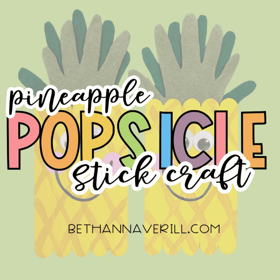 pineapple craft stick project