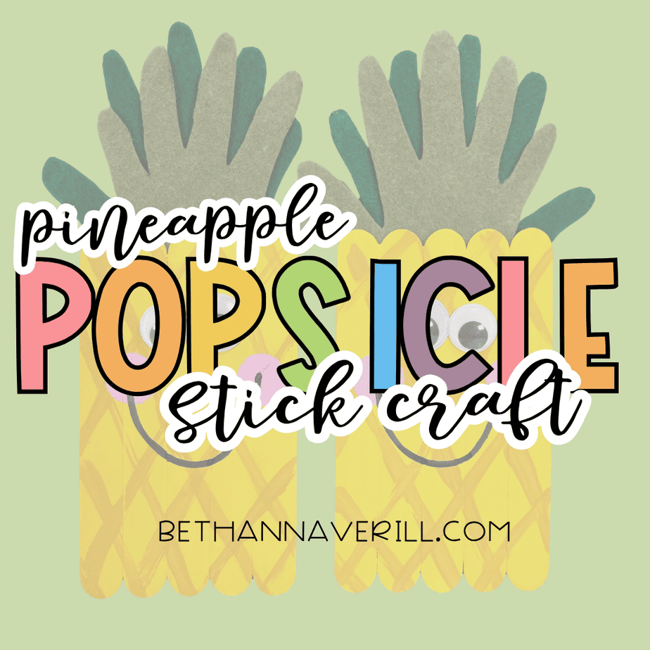pineapple craft stick project