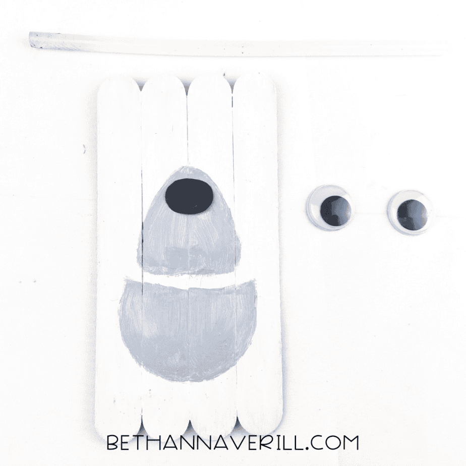 polar bear craft stick project step 6