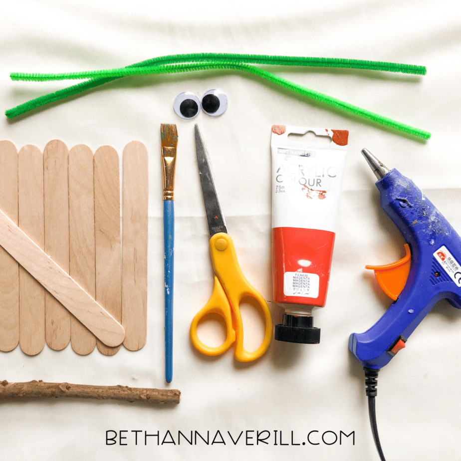 pumpkin craft stick supplies