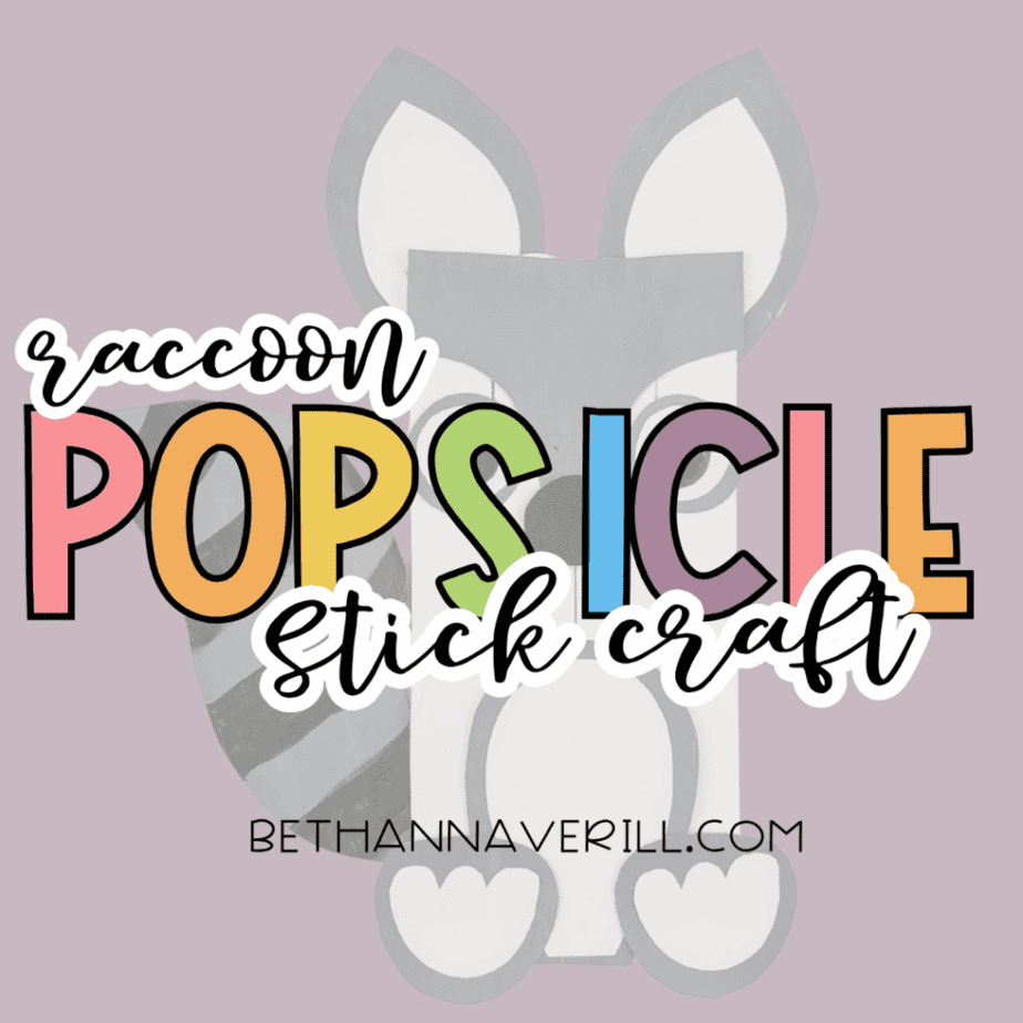 raccoon craft stick project