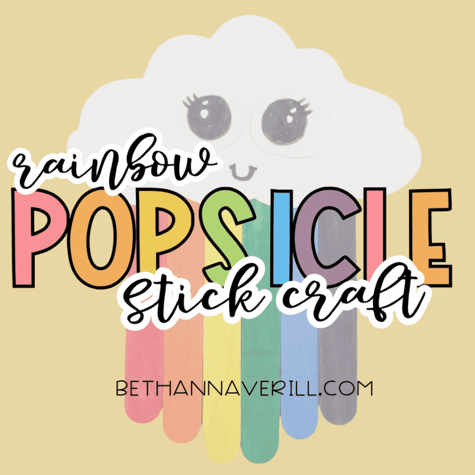 rainbow popsicle stick craft