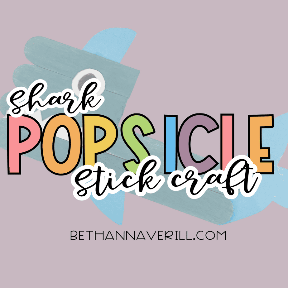 shark craft stick project