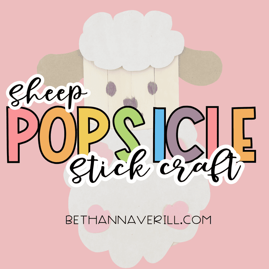 sheep craft stick project