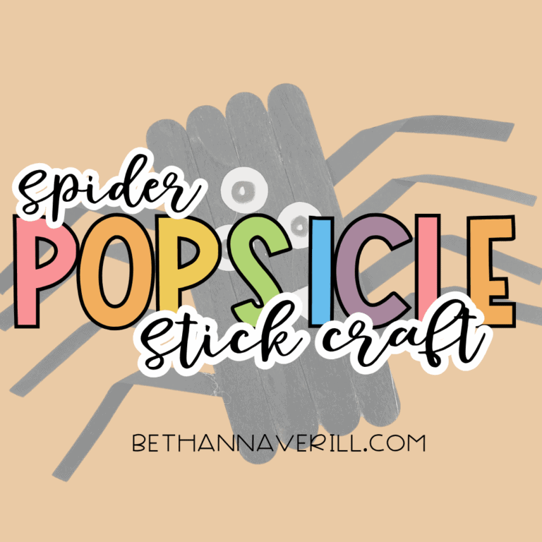 spider craft stick project