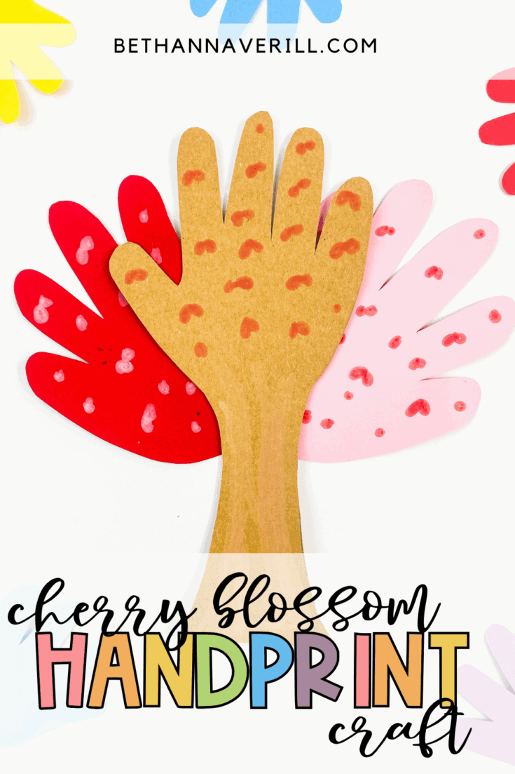 handprint cherry blossom tree craft
