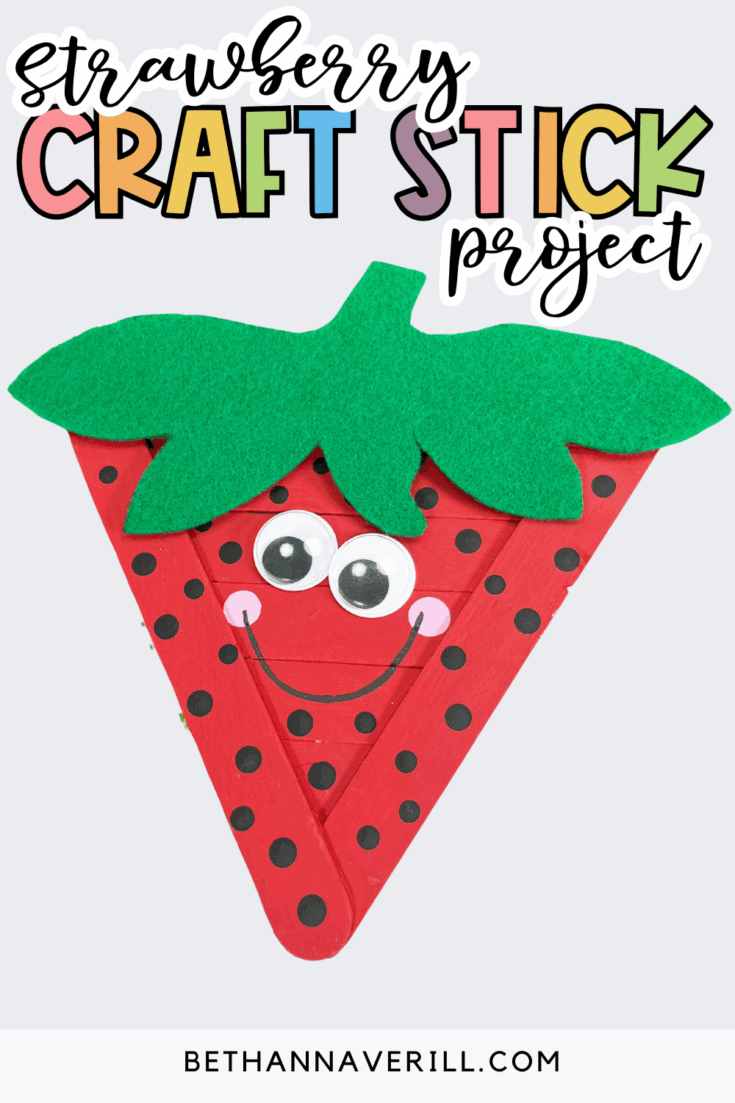 strawberry popsicle stick craft