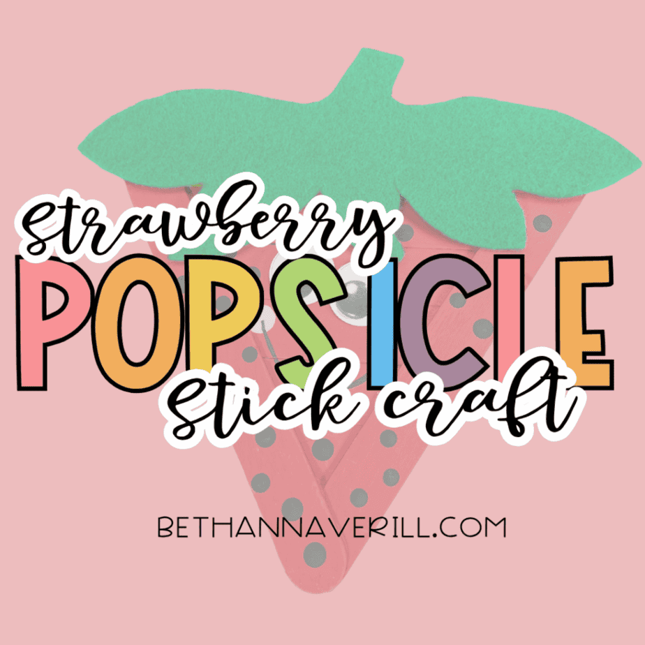 strawberry craft stick project