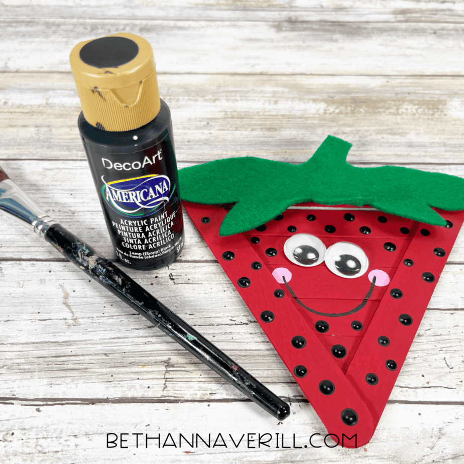 strawberry craft stick project step 11