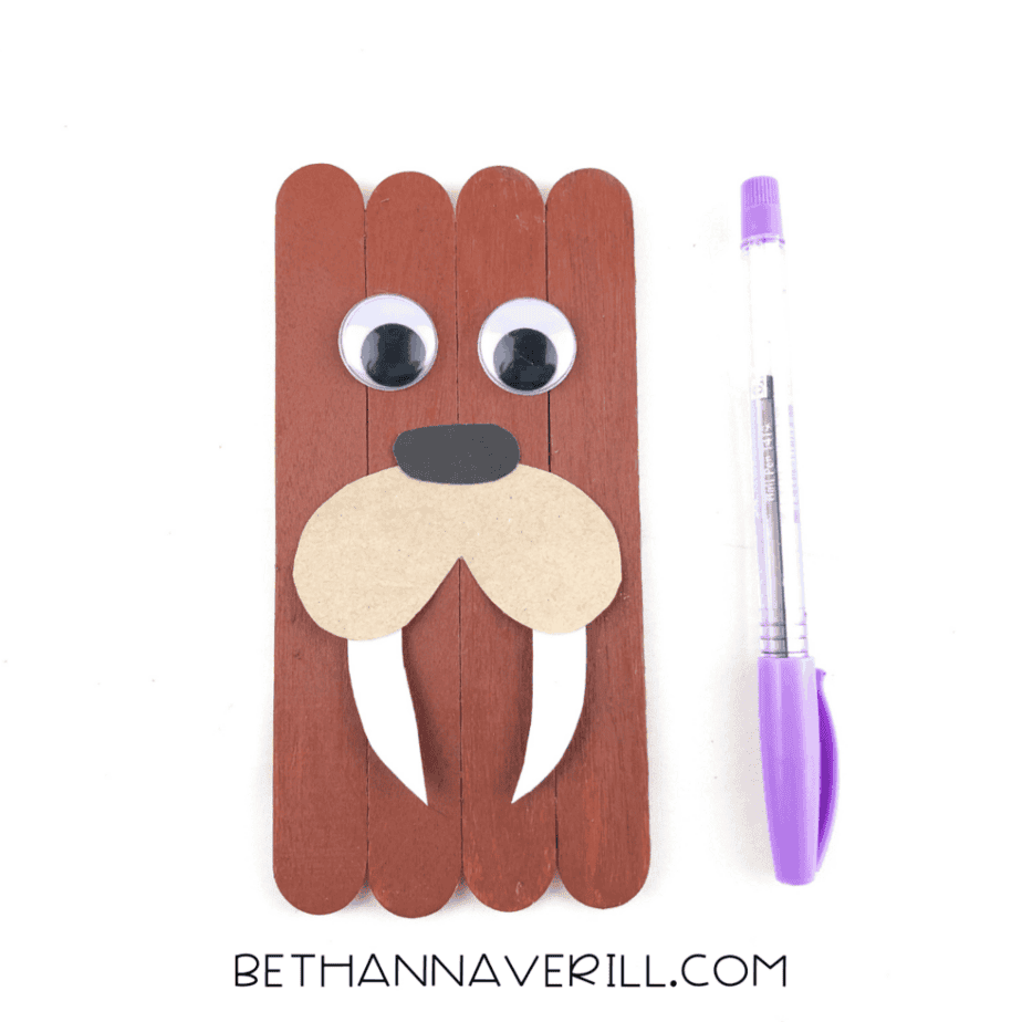 Completed walrus face with added freckles on the snout.