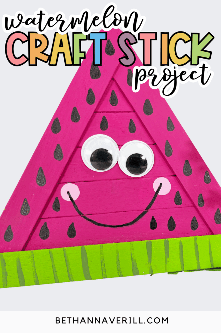watermelon popsicle stick craft