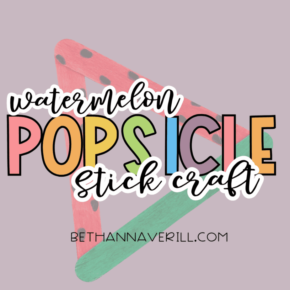 Triangle Watermelon Popsicle Stick Craft
