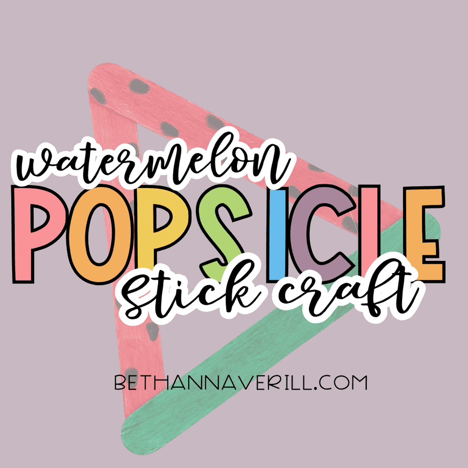 Triangle Watermelon Popsicle Stick Craft