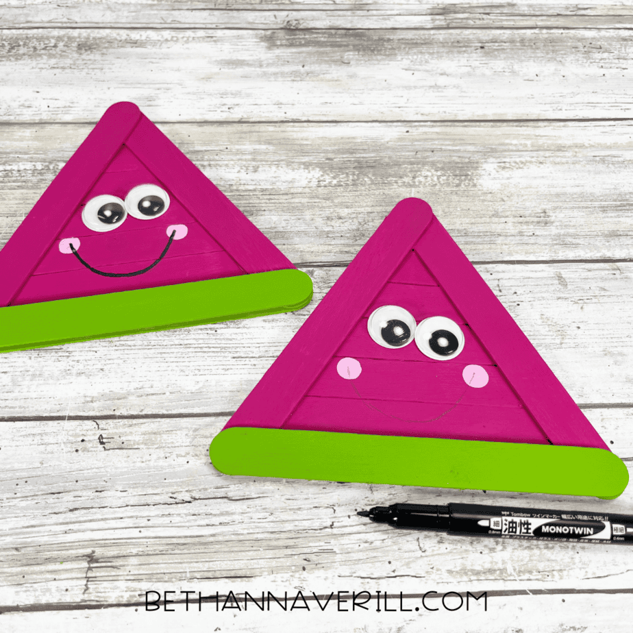 watermelon craft stick project step 7
