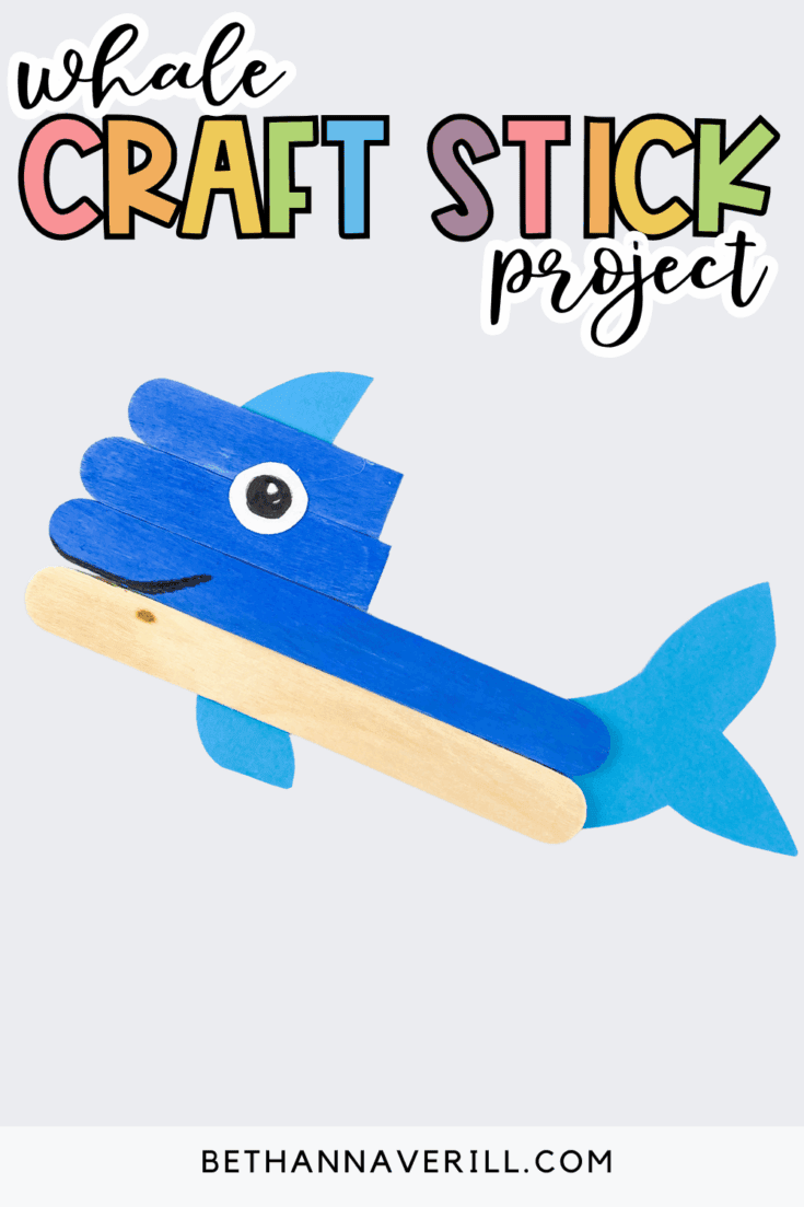 whale popsicle stick craft