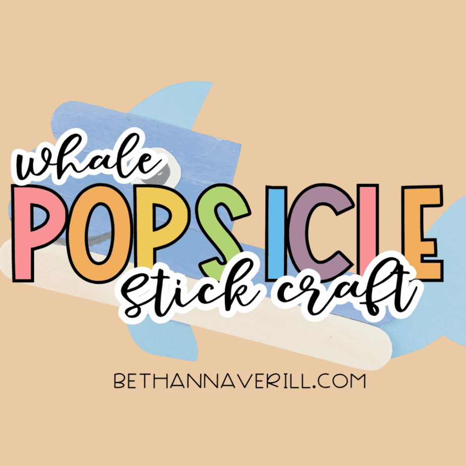 whale craft stick project