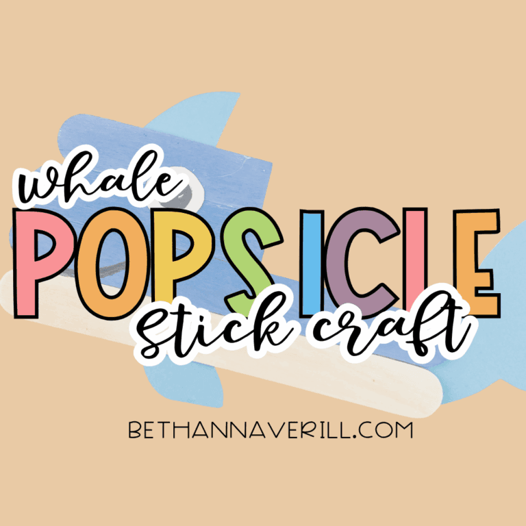 Whale Craft Stick Project