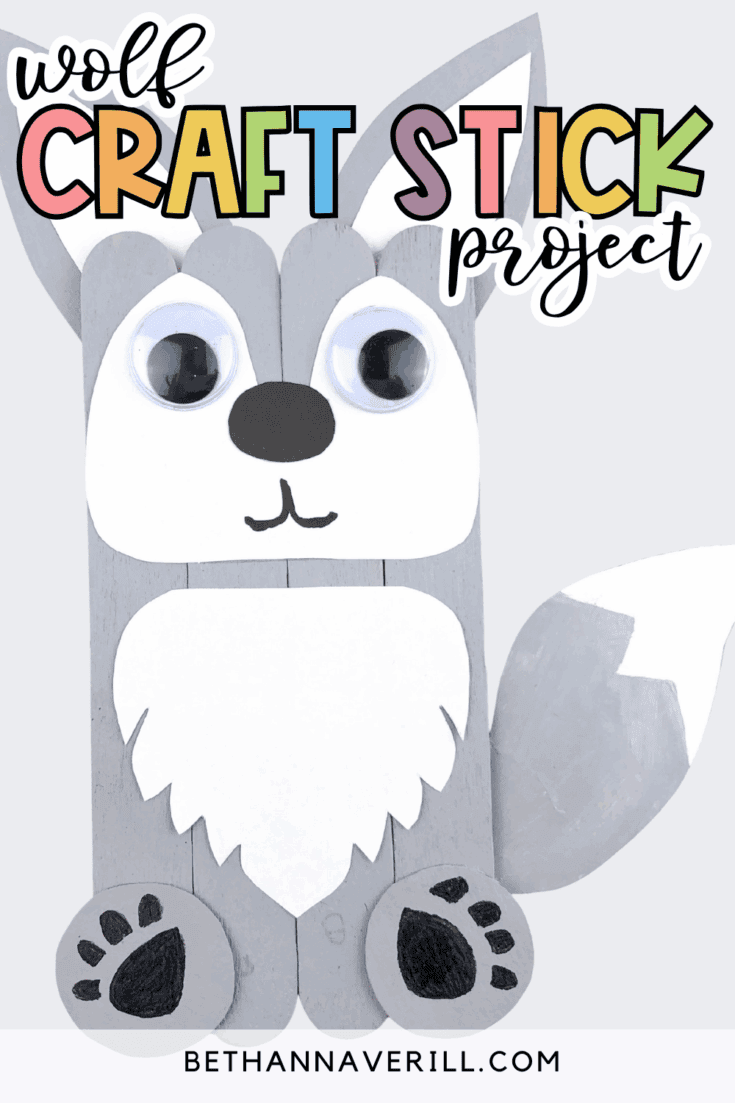 wolf popsicle stick craft