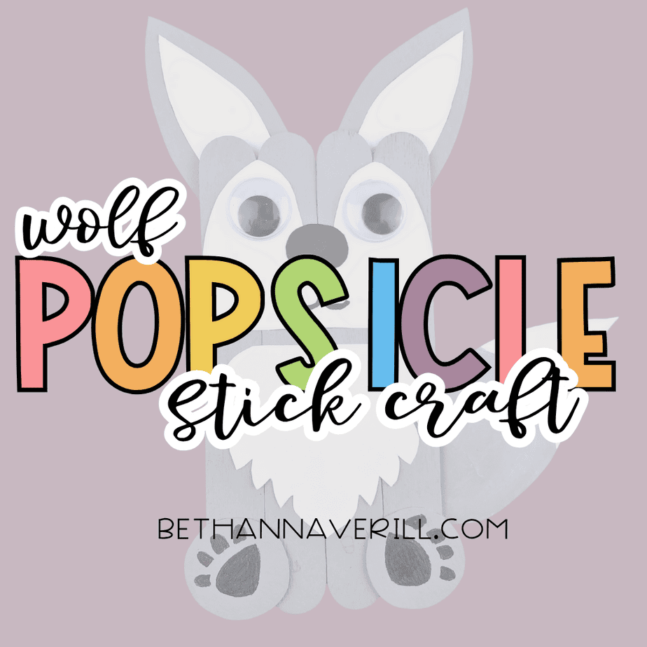 wolf craft stick project