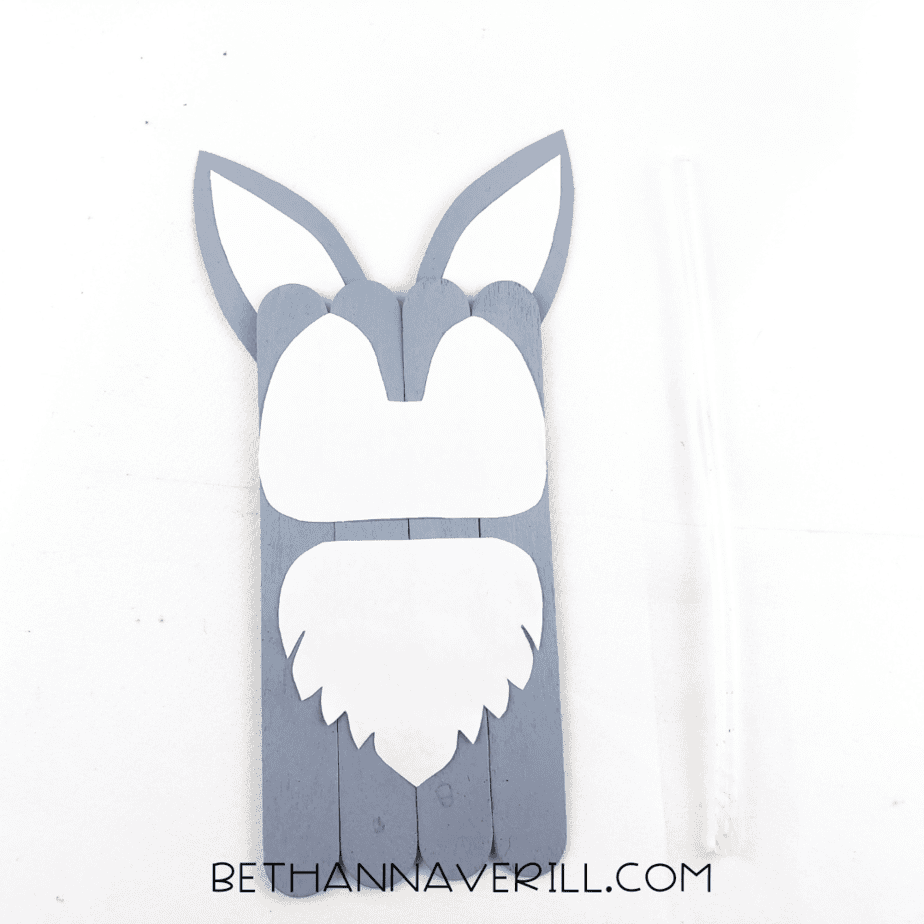 wolf craft stick project step 9