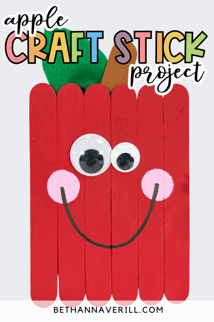 apple popsicle stick craft