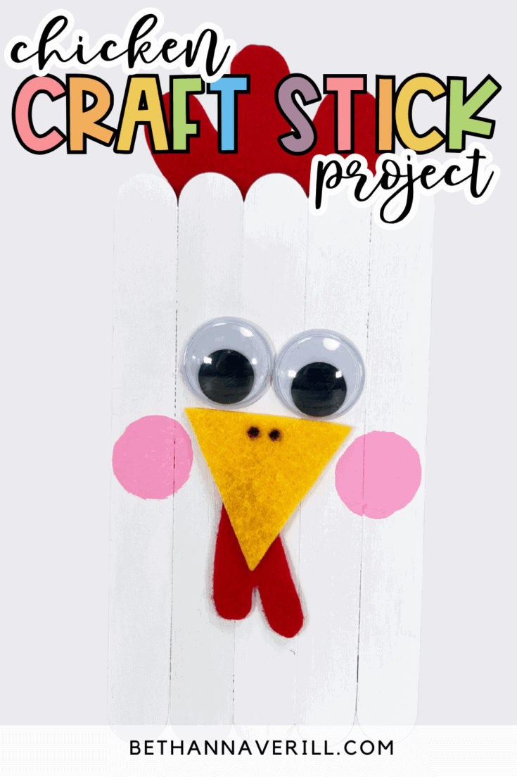 Chicken craft stick project