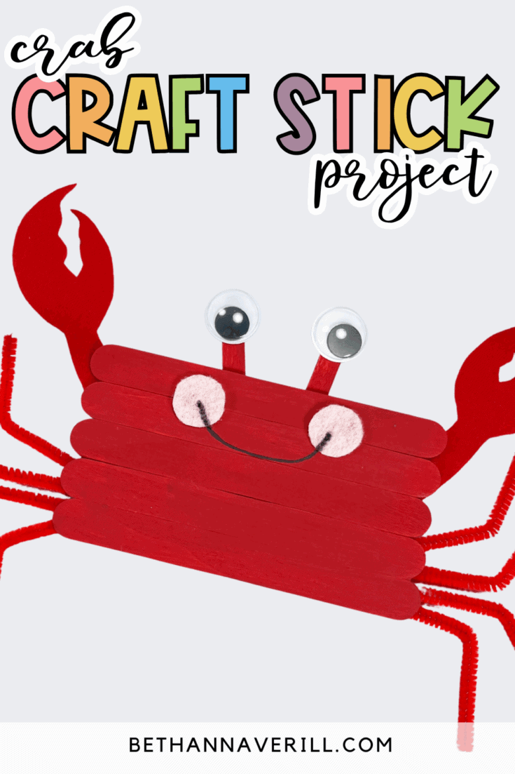 crab popsicle stick craft
