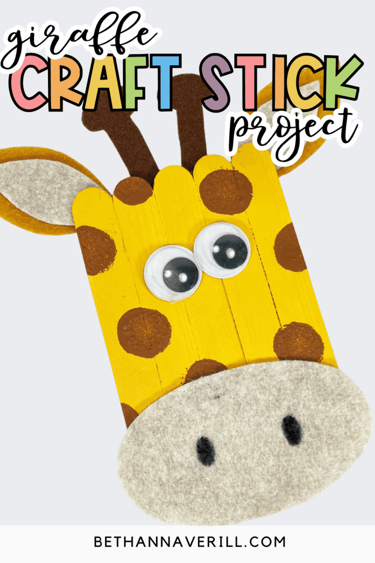 giraffe popsicle stick craft