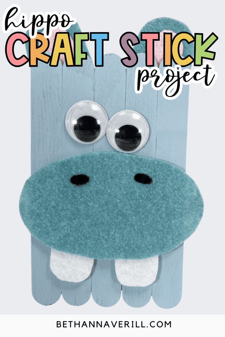 hippo popsicle stick craft