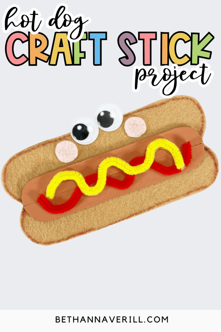 hot dog popsicle stick craft