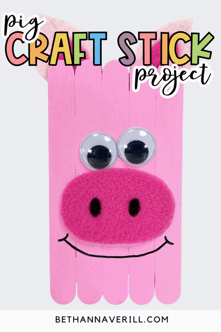 pig popsicle stick craft