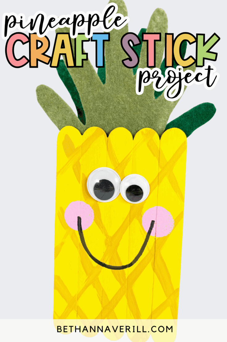 pineapple popsicle stick craft