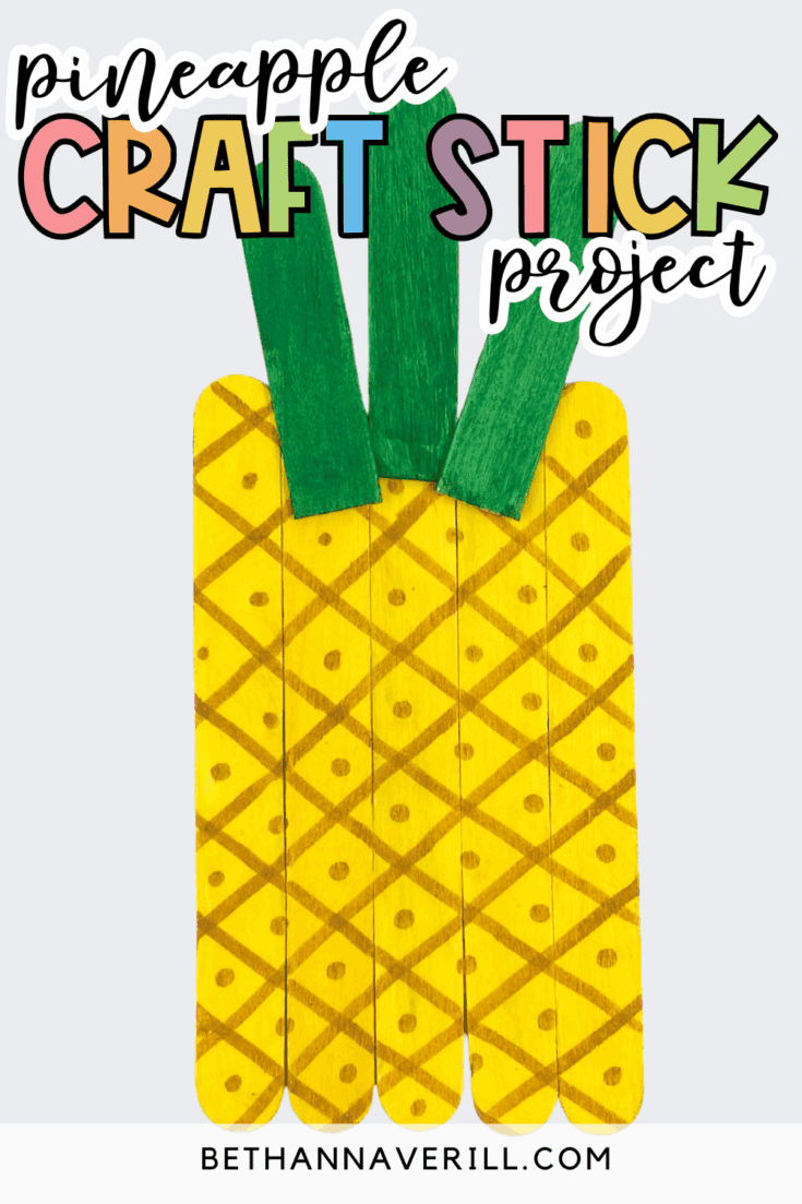 popsicle stick pineapple craft