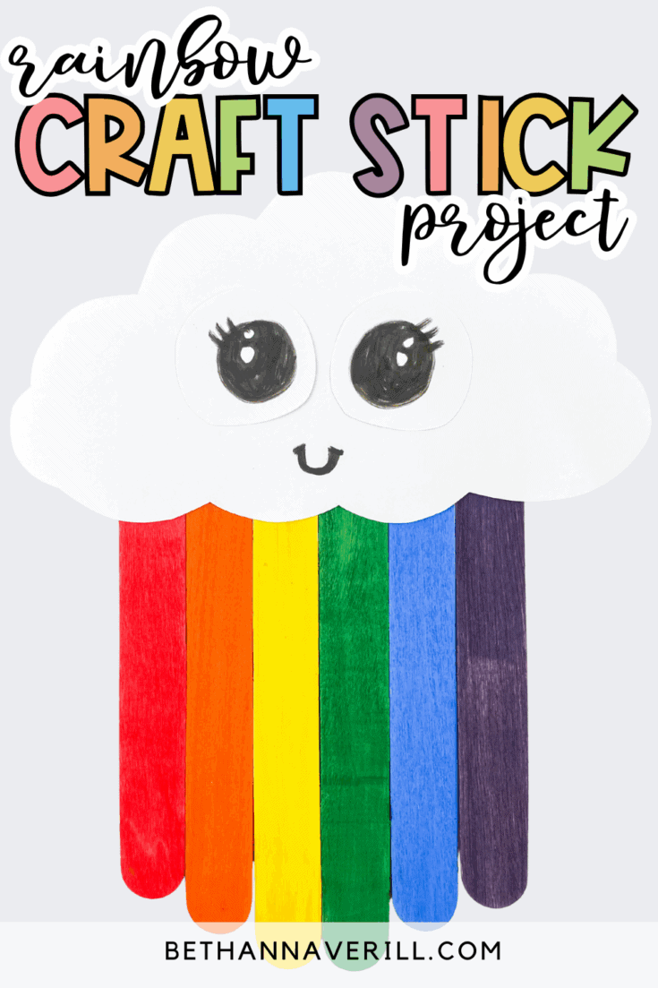 rainbow popsicle stick craft