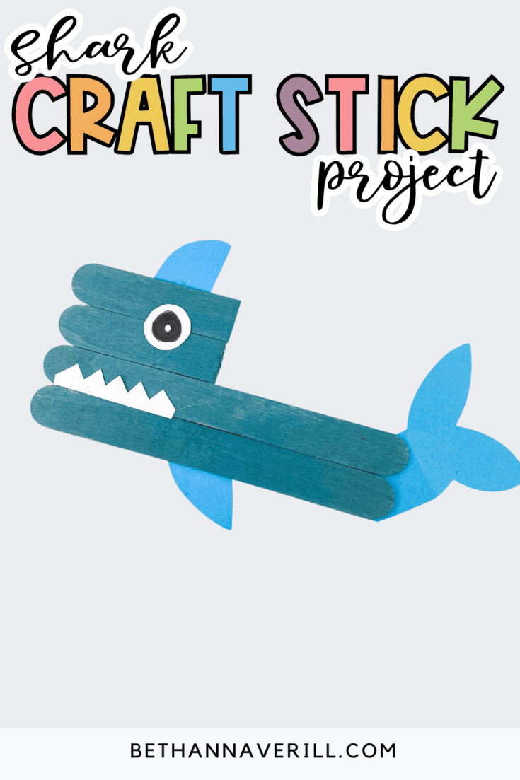 shark popsicle stick craft