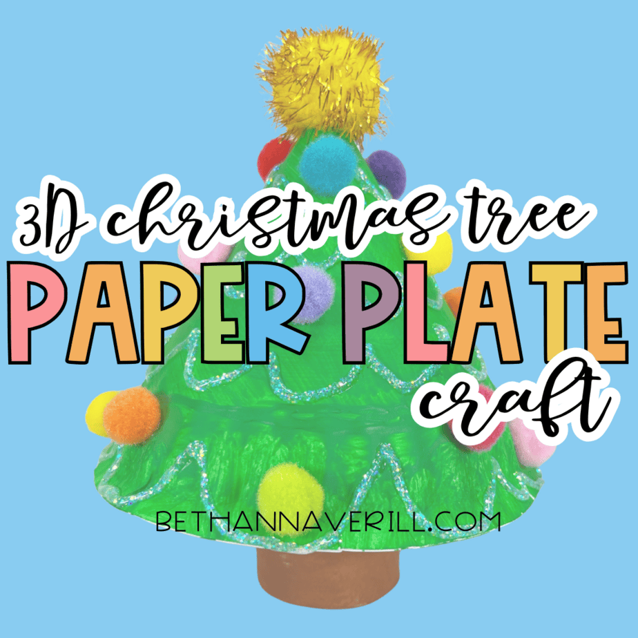 3D Christmas Tree Paper Plate Craft