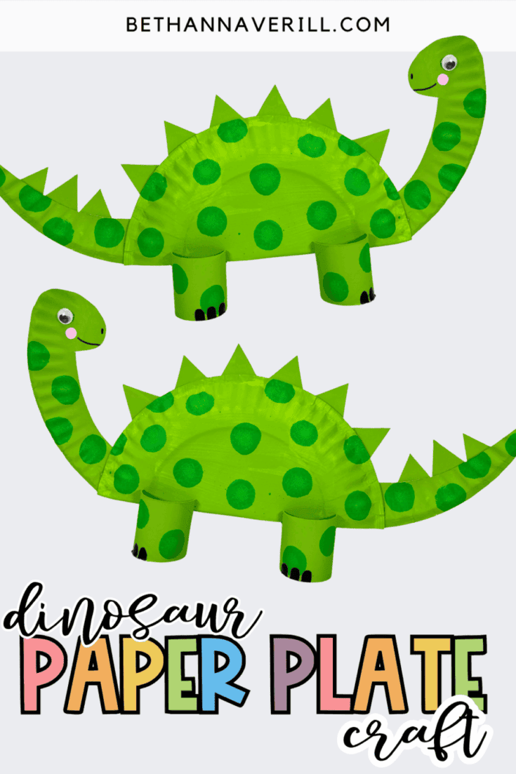 paper plate dinosaur craft