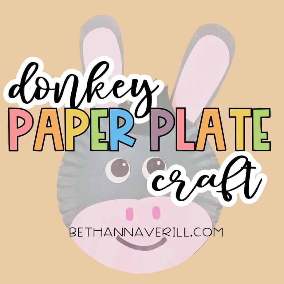 Donkey Paper Plate Craft for Preschoolers