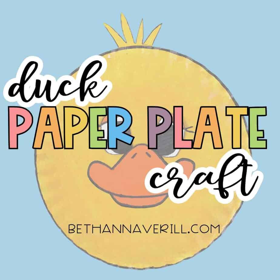 Paper Plate Duck Craft for Preschoolers