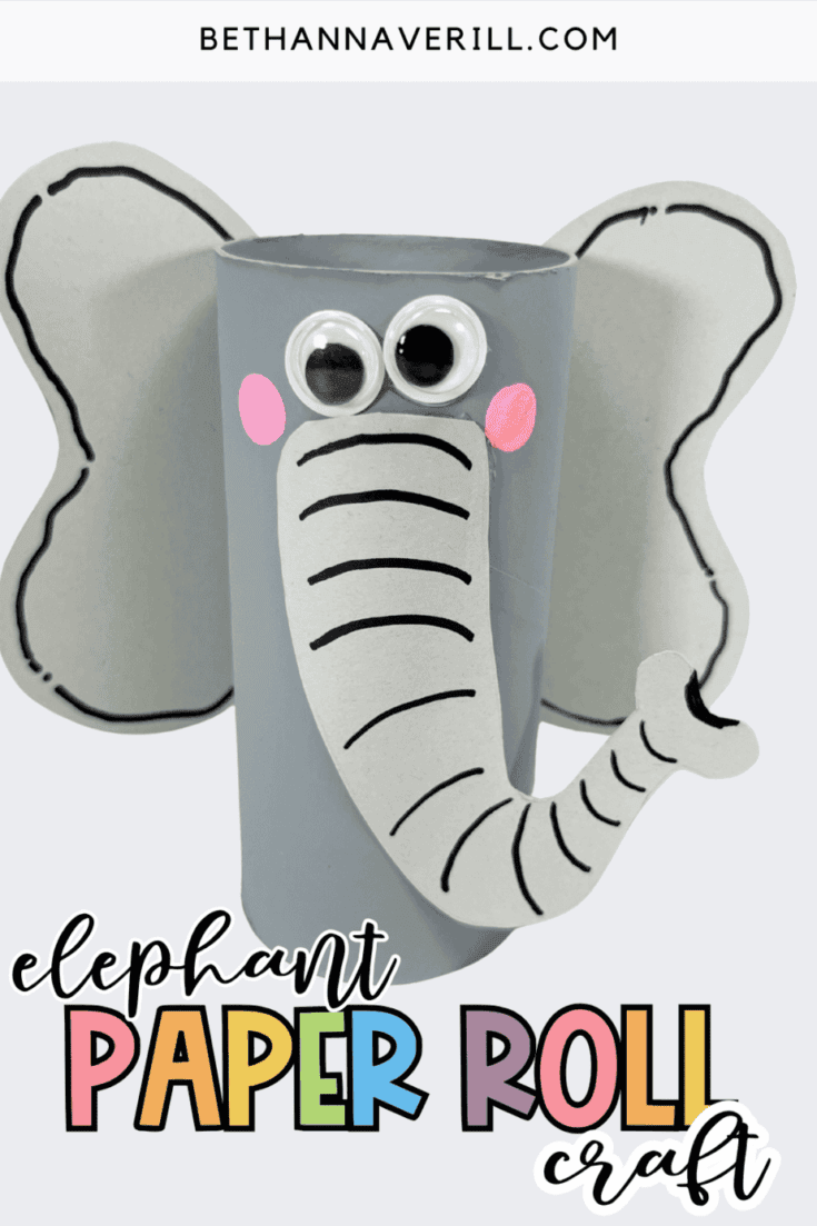 paper roll elephant craft