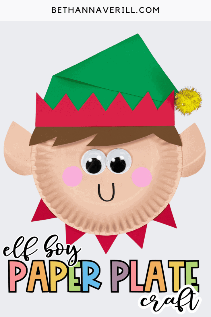 paper plate elf boy craft