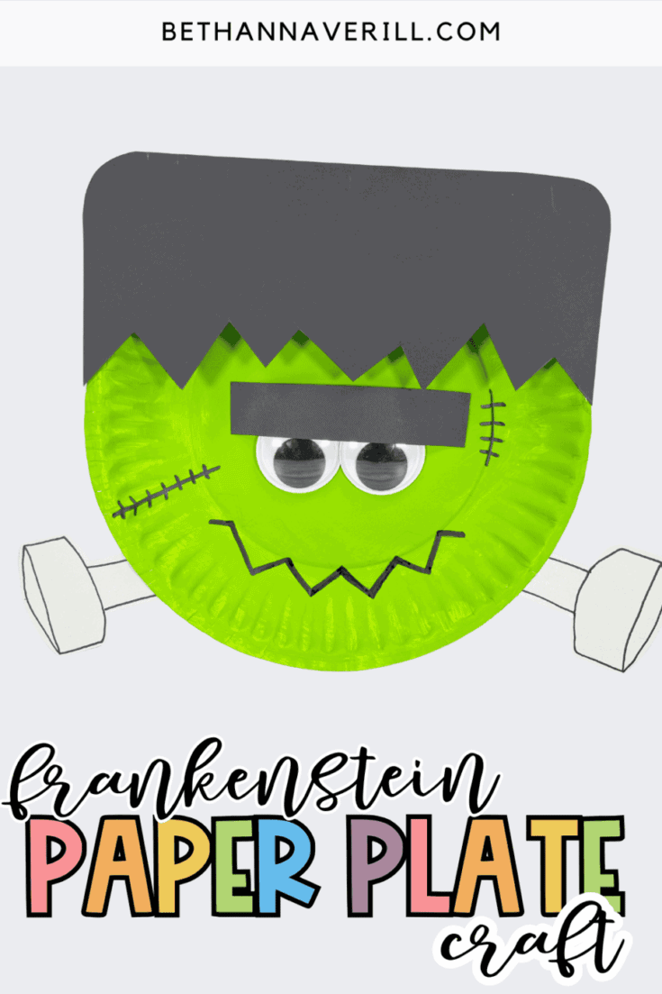 paper plate frankenstein craft