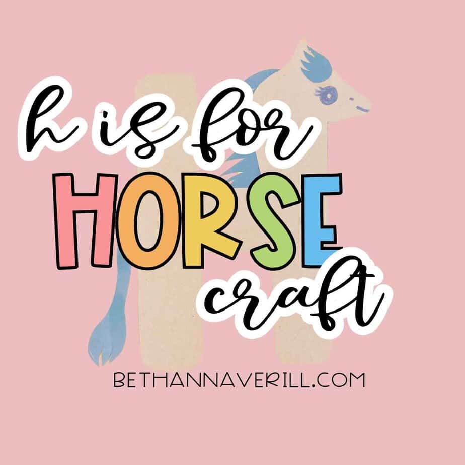 H is for Horse Craft for Preschoolers