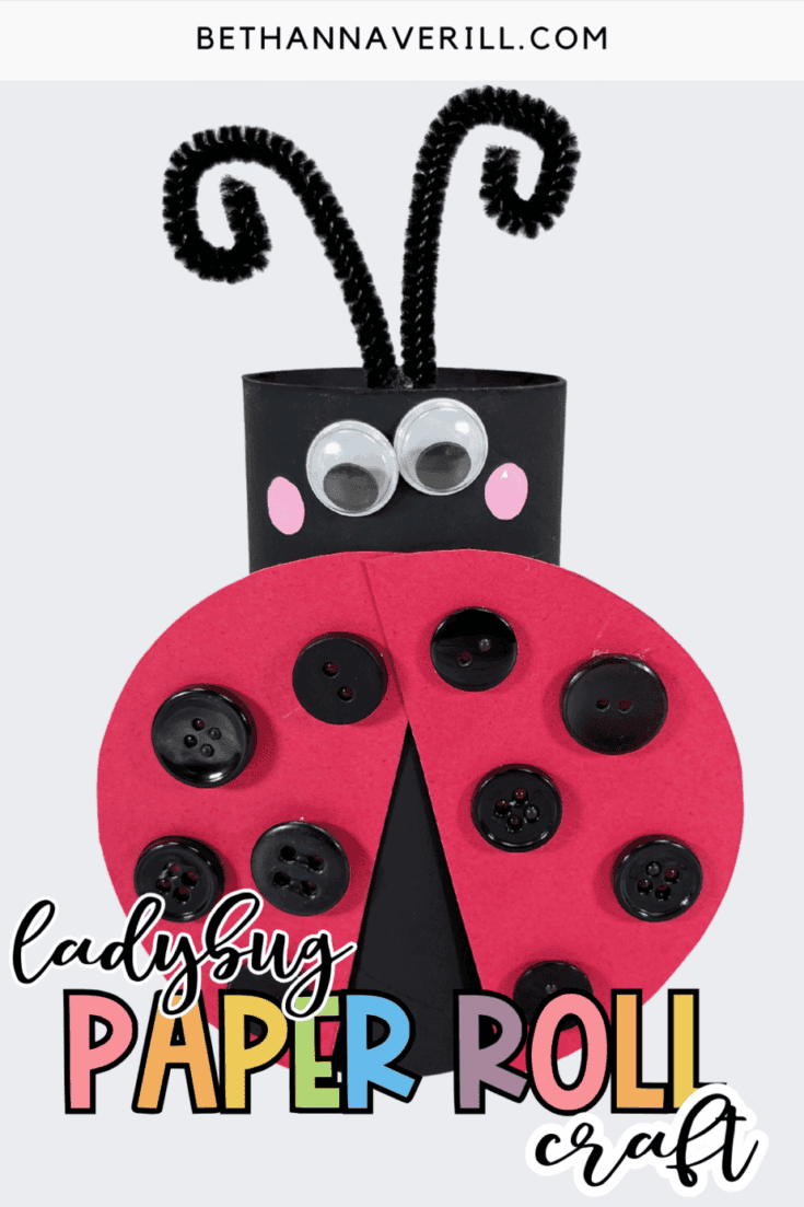 ladybug paper roll craft