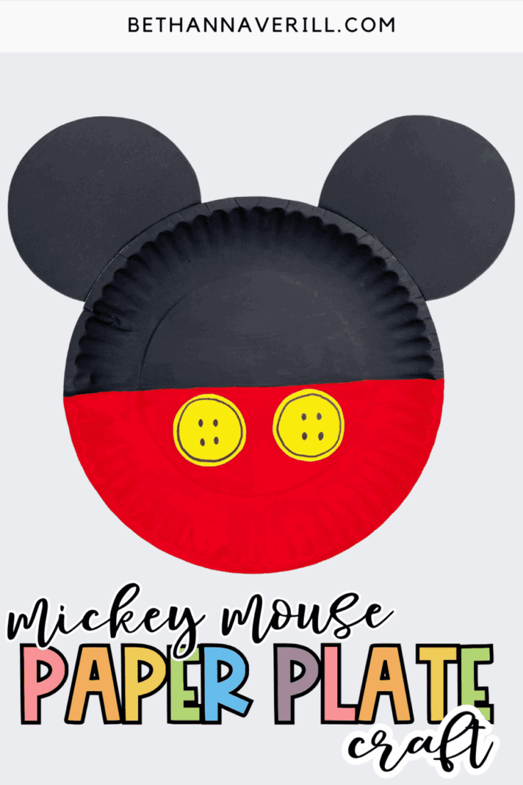 paper plate mickey mouse craft