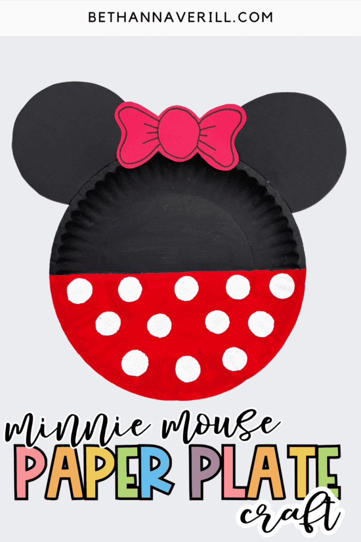 paper plate minnie mouse craft