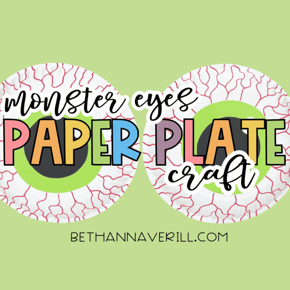Monster Eyes Paper Plate Craft