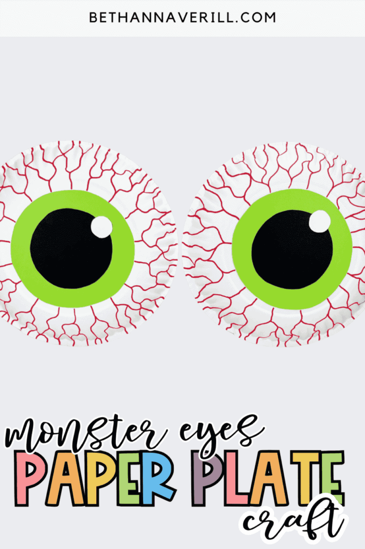 paper plate monster eyes craft